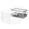 Best FERPLAST Cage avec enclos pour lapin et cochon d'inde coloris noir et blanc Parkhome – 95 x 177,5 x 56 cm