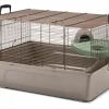 Clearance SAVIC Cage pour hamster et souris à barreaux serrés coloris gris/fils cuivre Savix Jerry - 67 x 49 x 36,5 cm