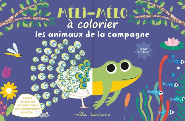 Best MILA ÉDITIONS Cahier de coloriage "Méli-Mélo à colorier : Les animaux de la campagne" Éditions Mila