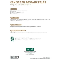 Discount BOTANIC® Canisse en roseaux fendus - H 200 cm x 5 m