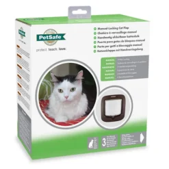 PETSAFE Chatière 4 positions luxe brune