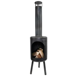 New ESSCHERT DESIGN Chauffe terrasse rond noir 40 x 39 x 154 cm