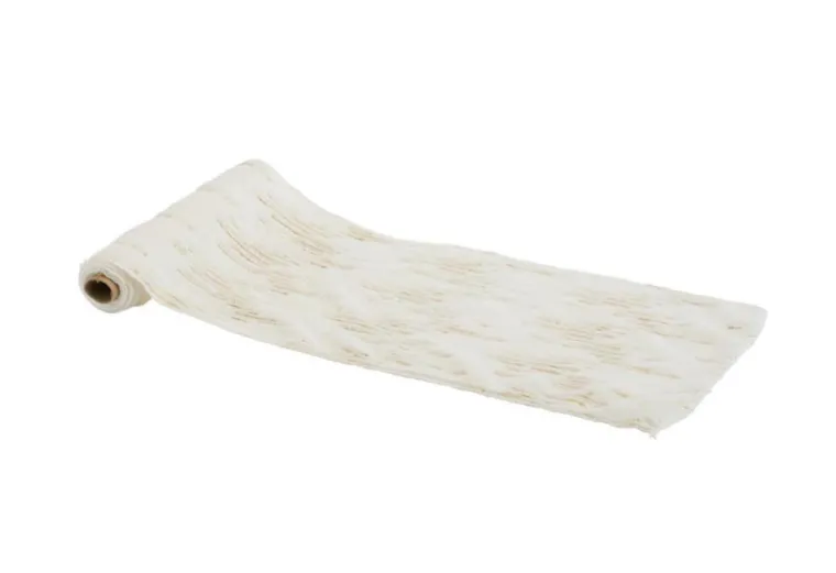 Online Chemin de table en polyester coloris blanc et or soft avec des lignes sequins – 28 cm x 3 m