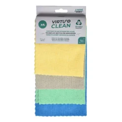 New LISERE VERT Chiffons en microfibre recyclée coloris multicolore Liseré Vert - x 4