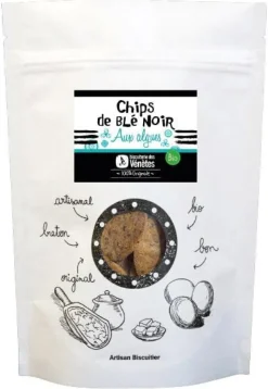 BISCUITERIE VENETES Chips blé noir aux algues bio - 100 g