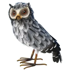 Hot RIVIERA Chouette en métal grise - 27,5 cm