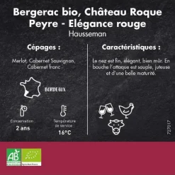 Clearance CHÂTEAU ROQUE PEYRE Château Roque Peyre - Elégance Bergerac rouge bouteille - 75 cl