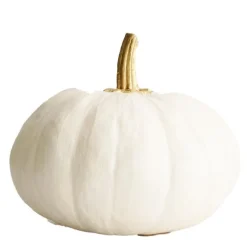 Best Citrouille coloris blanc en polyrésine - Ø 15 cm
