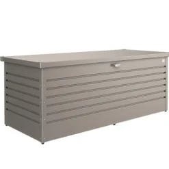 Sale BIOHORT Coffre de jardin 180 en acier galvanisé coloris gris quartz métallique - 181 x 79 x 71 cm