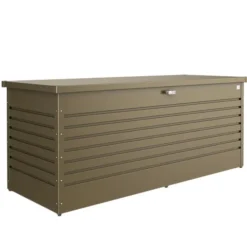 Outlet BIOHORT Coffre de jardin 200 en acier galvanisé coloris bronze métallique - 201 x 79 x 83 cm