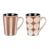 Sale BASTIDE Coffret 2 mugs en grès beige et marron Shelby - 55 cl