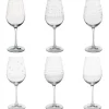 Hot Coffret de 6 verres à pieds coloris transparent en verre - 35 cl