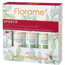 FLORAME Coffret Sportif flacons 3 x 10 ml rouge