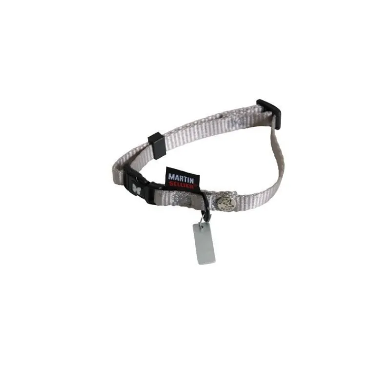 Sale MARTIN SELLIER Collier chien réglable 20-30cm gris 10mm