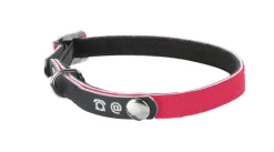 Discount BOBBY Collier pour chat en cuir coloris rose porte-adresse