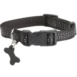 Clearance BOBBY Collier pour chien coloris noir en nylon tressé Safe – Taille M