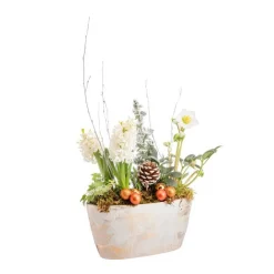 BOTANIC® Composition de jacinthe et hellébore en pagode or