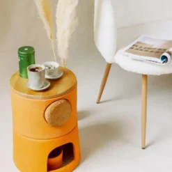 Hot CEERCLE Composteur table basse 1 étage coloris marron en terre cuite terracotta - 12 kg