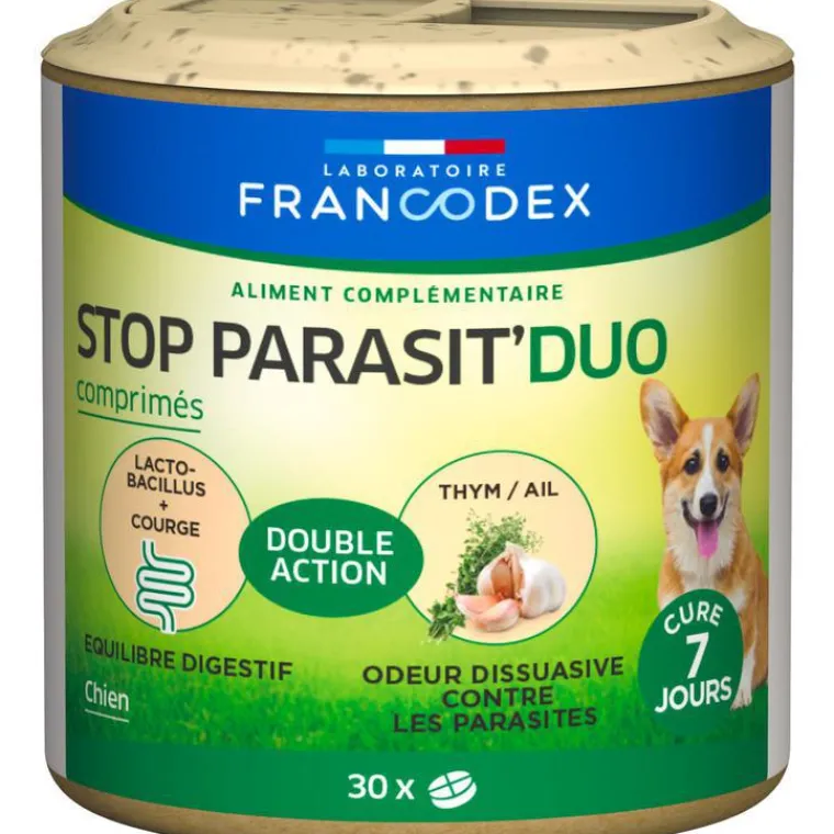 FRANCODEX Comprimés anti-parasitaires pour chien Stop Parasit' Duo – x 30