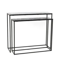 New CADES DESIGN Console en aluminium noir irisé Taille 2 - 100 x 30 x 85 cm