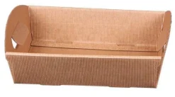 Sale CAV SERVICE Corbeille en carton kraft à cannelures Rome - 23 x 18 x 6 cm