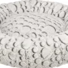 TRIXIE Corbeille ronde en peluche blanc gris Mila - Ø 50 cm