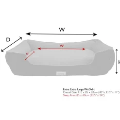 Discount SCRUFFS Couchage orthopédique pour chien coloris marron Harvard - Taille XXL 110 x 82 x 22 cm