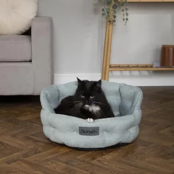 SCRUFFS Couchage pour chat ou petit chien coloris vert lit rond Seattle - Ø 45 cm