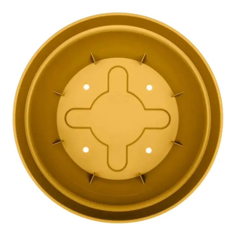 Best ELHO Coupe ronde en plastique recyclé jaune miel Vibia Campana - Ø 27 x H 14 cm