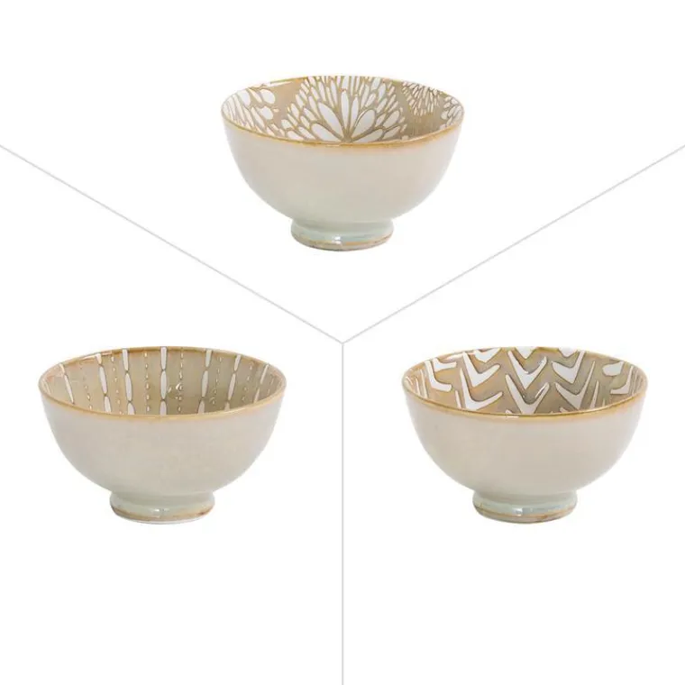 Outlet BASTIDE DIFFUSION Coupelle Penjab coloris beige en porcelaine - Ø 9,5 cm