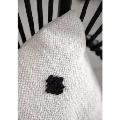 Discount Coussin avec visage en coton blanc 60x60 cm