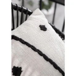 Discount Coussin avec visage en coton blanc 60x60 cm