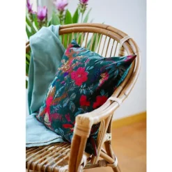 Sale HARMONY Coussin Birdy mélèze en velours de 45 x 45 cm