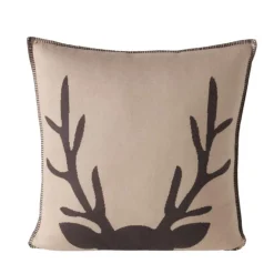 Online BOLTZE Coussin carré beige à motif bois de cerf Vilbert - 50 x 50 cm