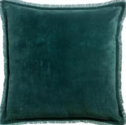 Hot WINKLER Coussin carré vert Corinthe en coton Fara - 45 x 45 cm