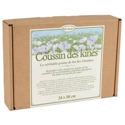 MILLE OREILLERS Coussin chauffant des kinés aux graines de lin - 24 x 50 cm