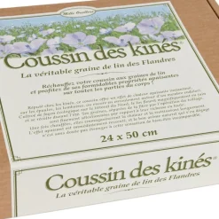 MILLE OREILLERS Coussin chauffant des kinés aux graines de lin - 24 x 50 cm