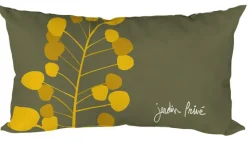 Best NP CREATIONS Coussin rectangulaire décoratif Graines d'Or coloris vert en coton - 50 x 30 x 15 cm