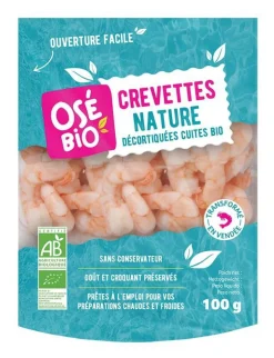 Clearance OSE BIO Crevettes nature décortiquées cuites bio Osé bio - 100 g