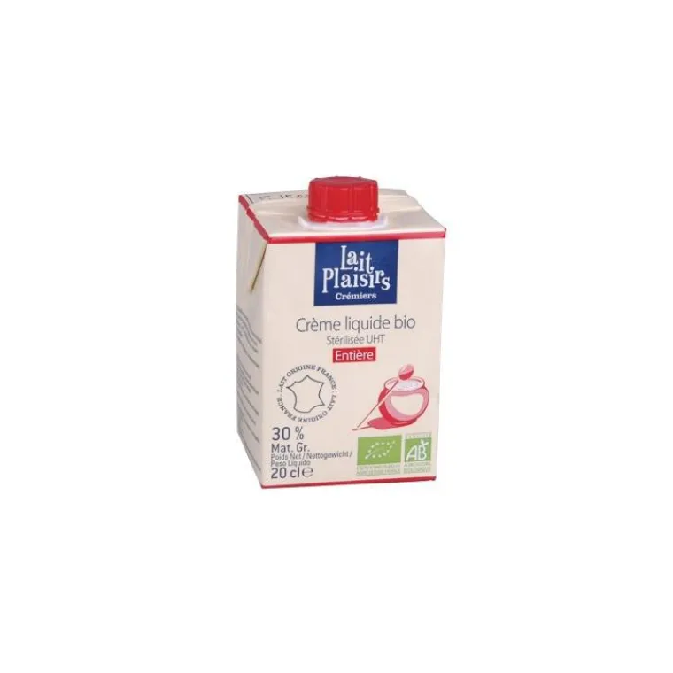 Outlet LAIT PLAISIRS Crème liquide entière Lait Plaisir - 20 cl