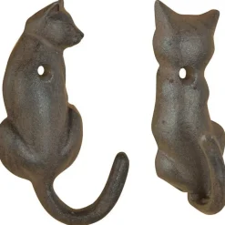 New ESSCHERT DESIGN Crochet forme queue de chat marron 5,2x3x10,4 cm