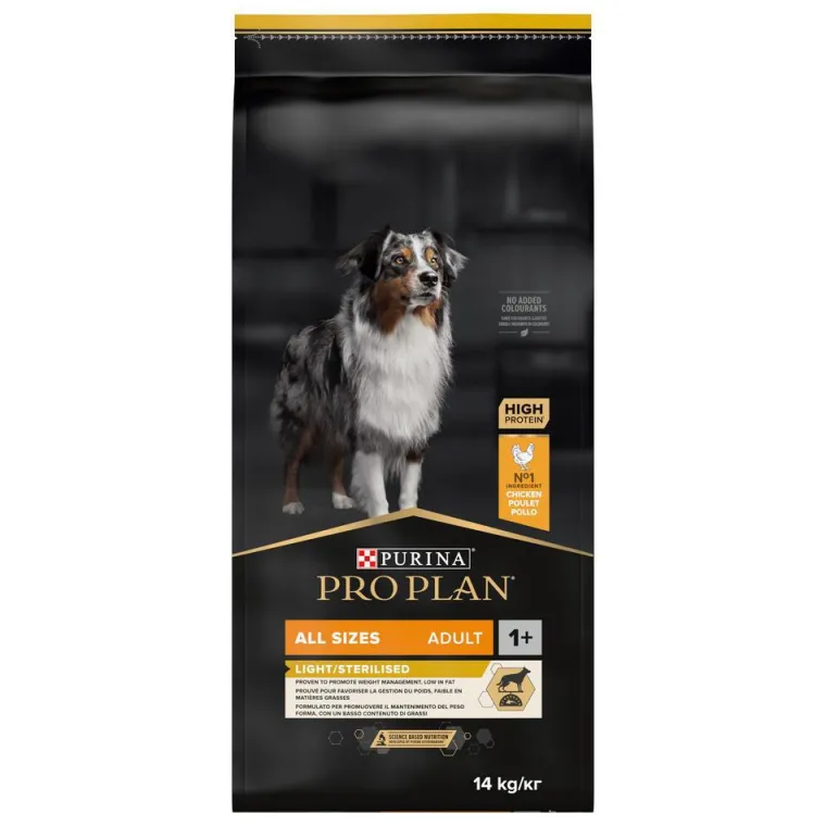 Clearance PRO PLAN Croquette pour chien adulte stérilisé light au poulet - 14 kg