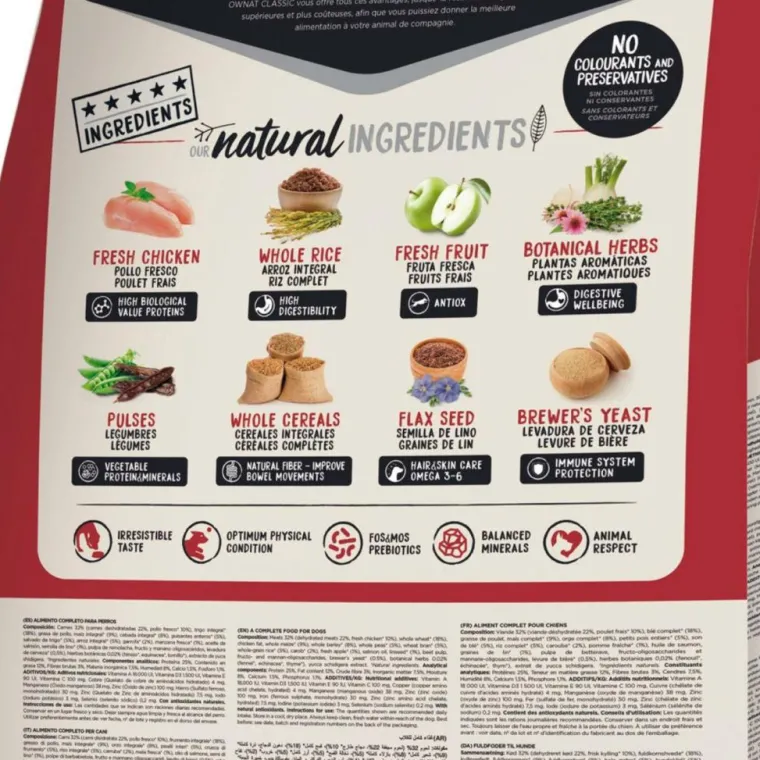 Hot OWNAT Croquette pour chien adulte complet au poulet - 4 kg