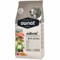 Discount OWNAT Croquette pour chien adulte light au poulet - 4 kg
