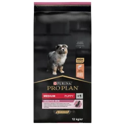 Sale PRO PLAN Croquette pour chiot de taille moyenne peau sensible au saumon - 12 kg