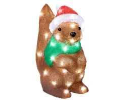 Hot KAEMINGK Écureuil de Noël marron lumineux en acrylique à 50 LED blanc froid pour extérieur - 30 cm