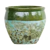 Sale POTERIE DU BOUSQUET Cuvier en grès émaillé fait-main coloris vert Léon - Ø 40 x H 39 cm