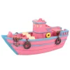 Outlet AQUATLANTIS Décoration pour aquarium coloris rose Bateau de Pêcheur - 12,5 x 5 x 6,5 cm
