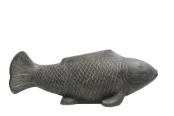 Sale SEDA Décoration pour jardin aquatique coloris noir en pierre reconstituée figurine poisson - 60 cm