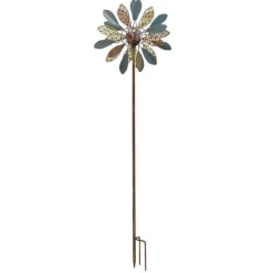 Outlet SMART GARDEN Décoration solaire à piquer en métal et verre multicolore Spinner Mistral